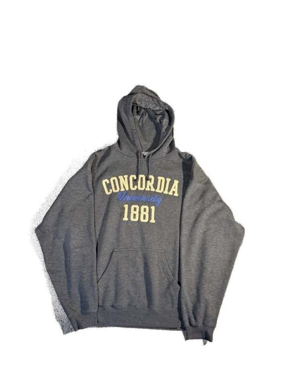 J. America Concordia University 1881 Gray Hoodie Size M